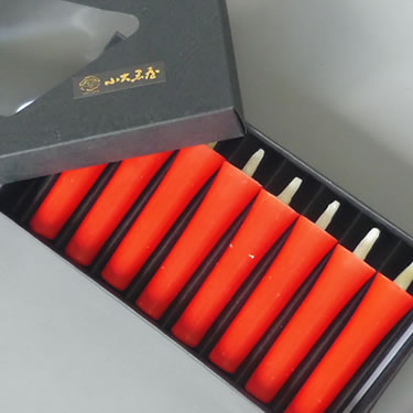 朱ろうそく1.5号8本入
